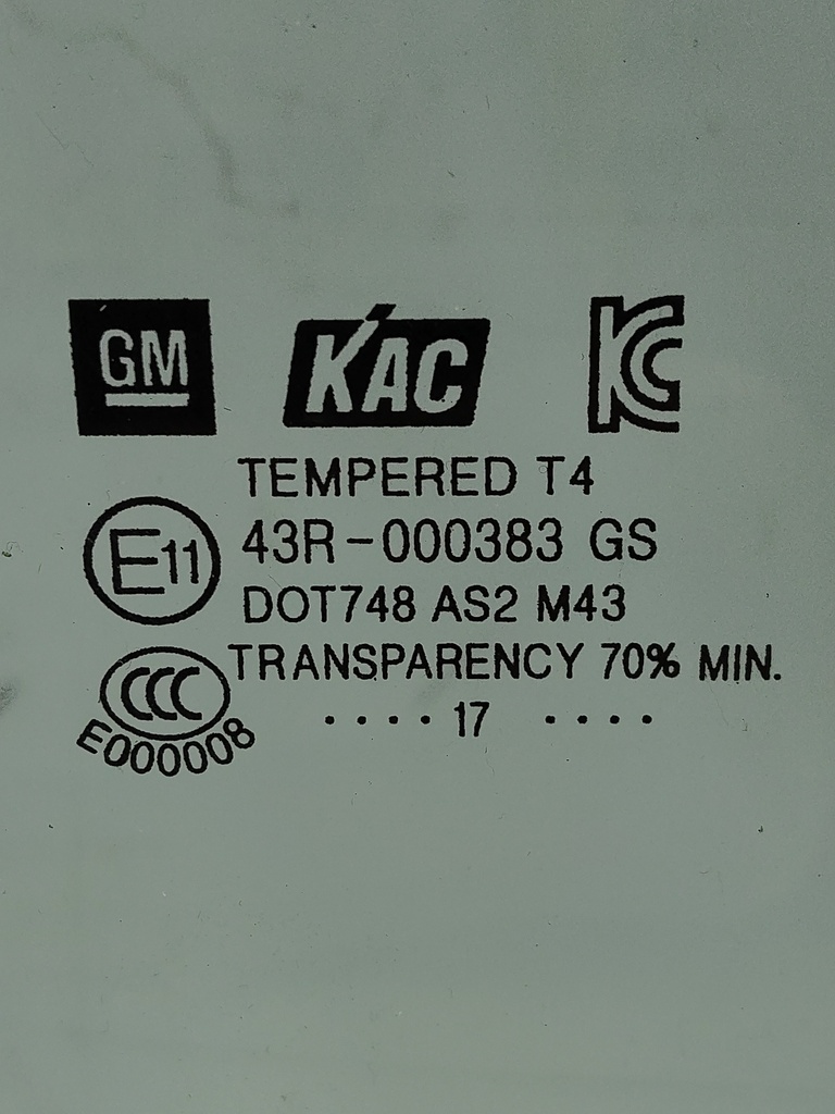 [MTD-534160] Cristal de ventana Opel Mokka J13 B14NET B14 LUJ 1.4 2018 43R000383