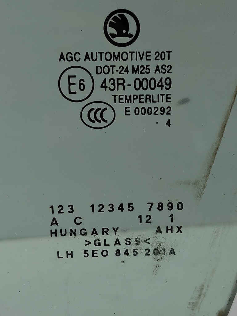 [MTD-534181] Cristal de ventana Skoda Octavia III 5E5 2016 2.0 TDI 43R00049