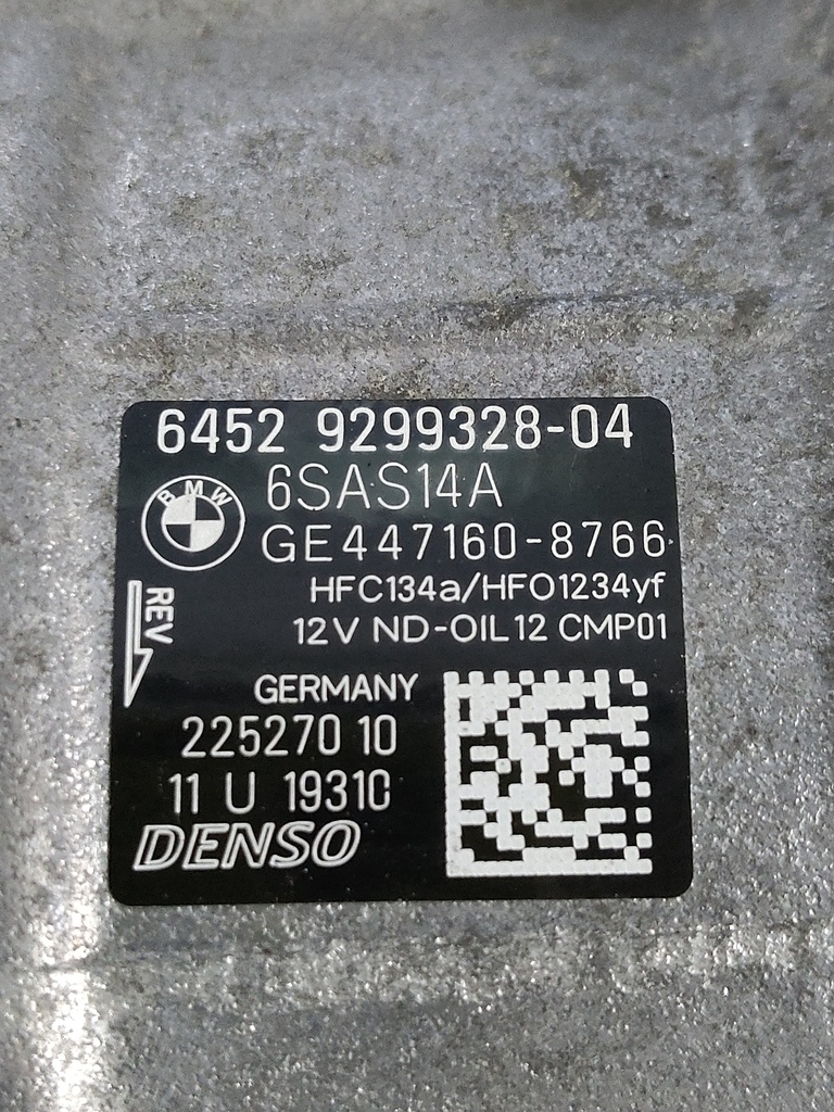 [MTD-530691] Compresor de aire acondicionado BMW Serie 4 F33 2017 B58B30A 3.0 440i xDrive 9299328