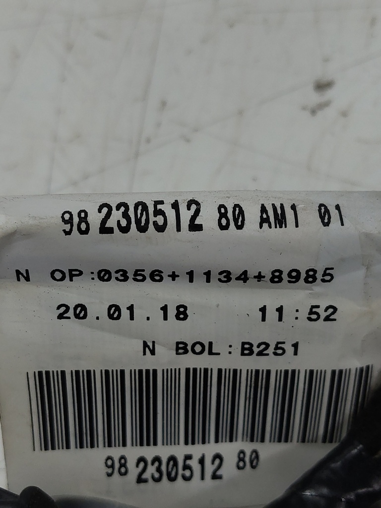 [MTD-534329] Mazo de cables Peugeot 3008 II 2018 EHZ DW10FC 2.0 BlueHDi 180 9823051280