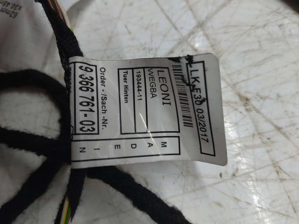[MTD-503645] Mazo de cables puerta trasera izquierda BMW Serie 3 F31 330d N57 9366761