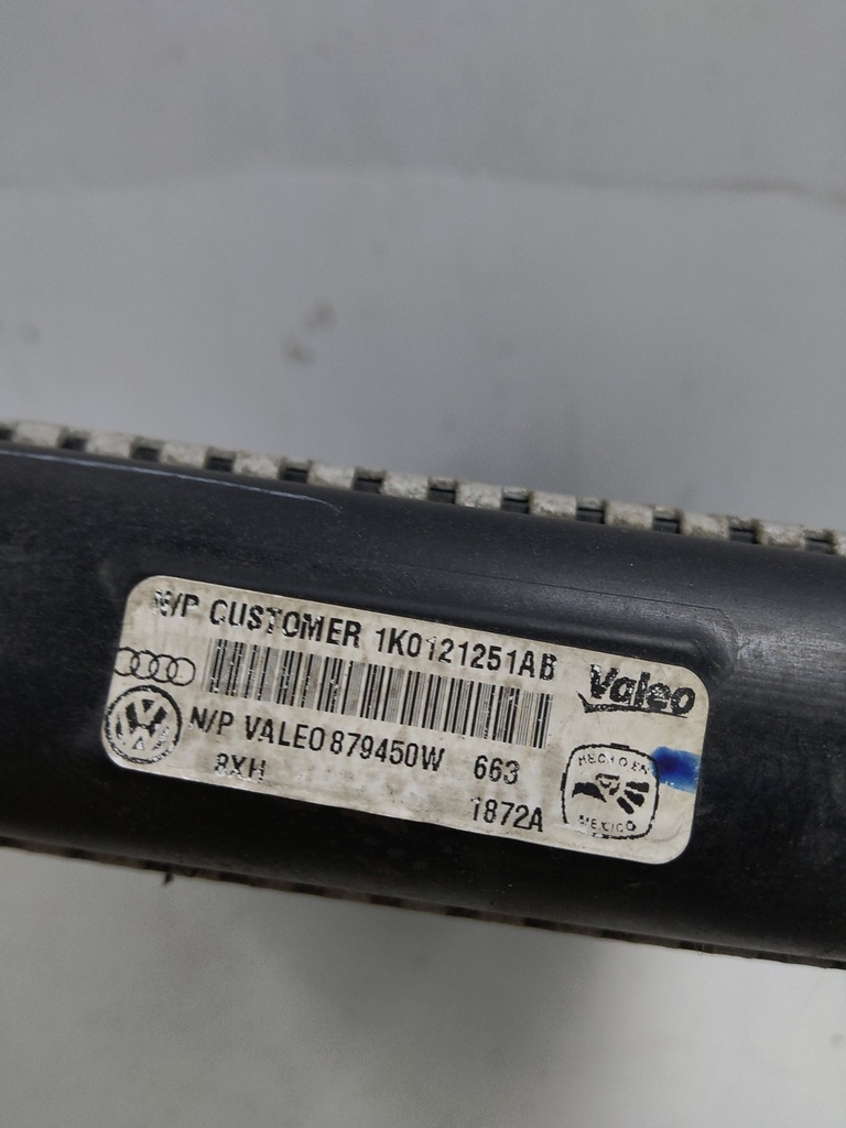 [MTD-522204] Radiador de agua VW Golf 2013 2.0 TDI CFHC CFH 1K0121251AB