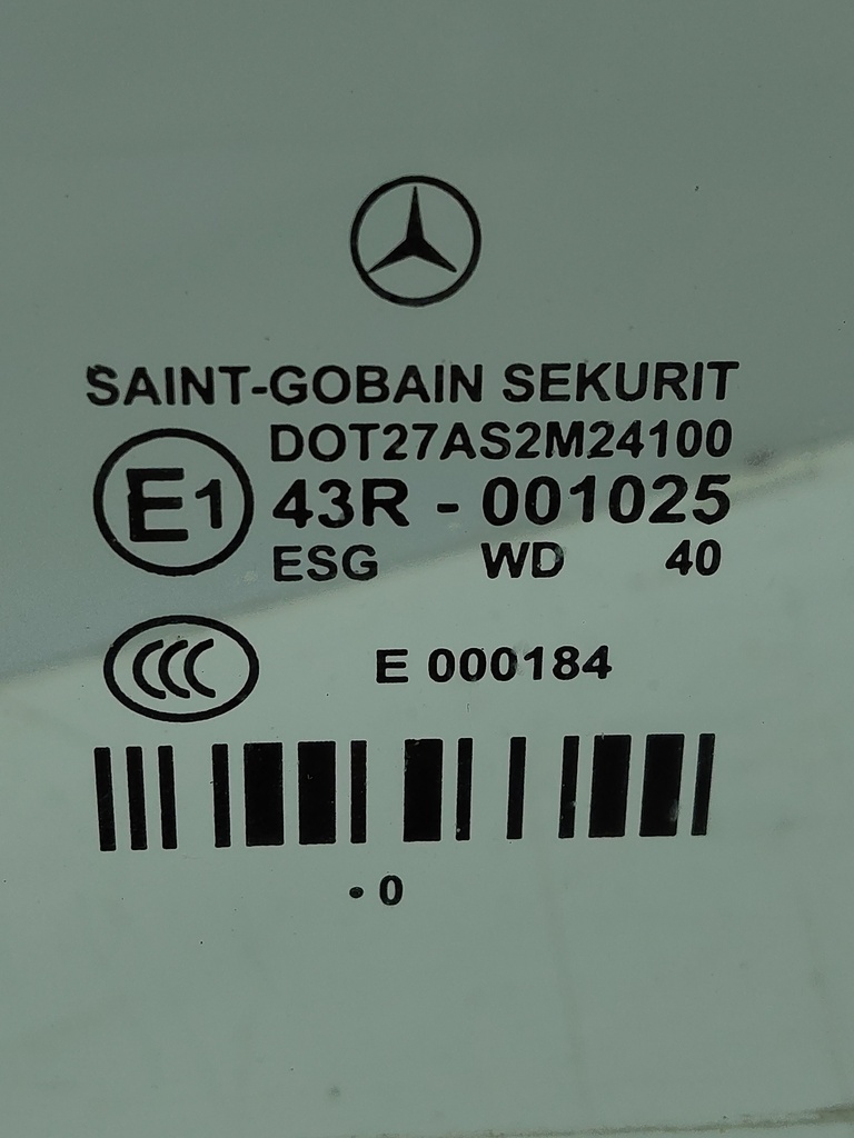 [MTD-534178] Cristal de ventana Mercedes Clase E W212 2010 OM642.850 3.0 E 350 CDI 43R001025