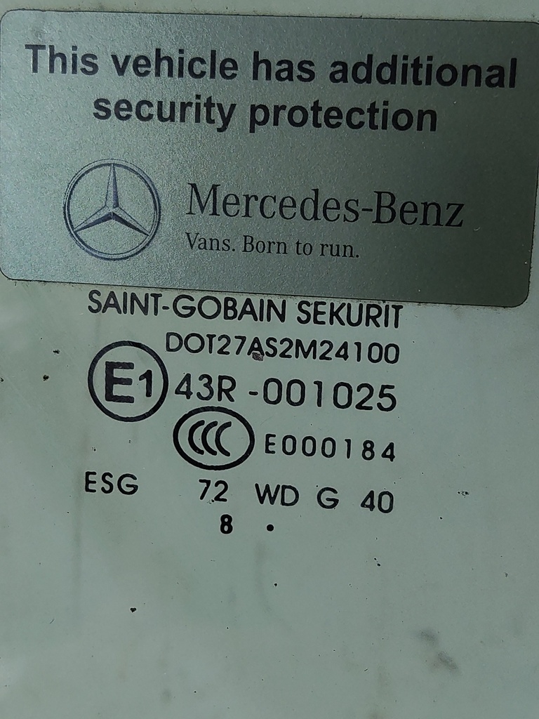 [MTD-539874] Cristal de ventana para Mercedes Sprinter 3,5-T B910
