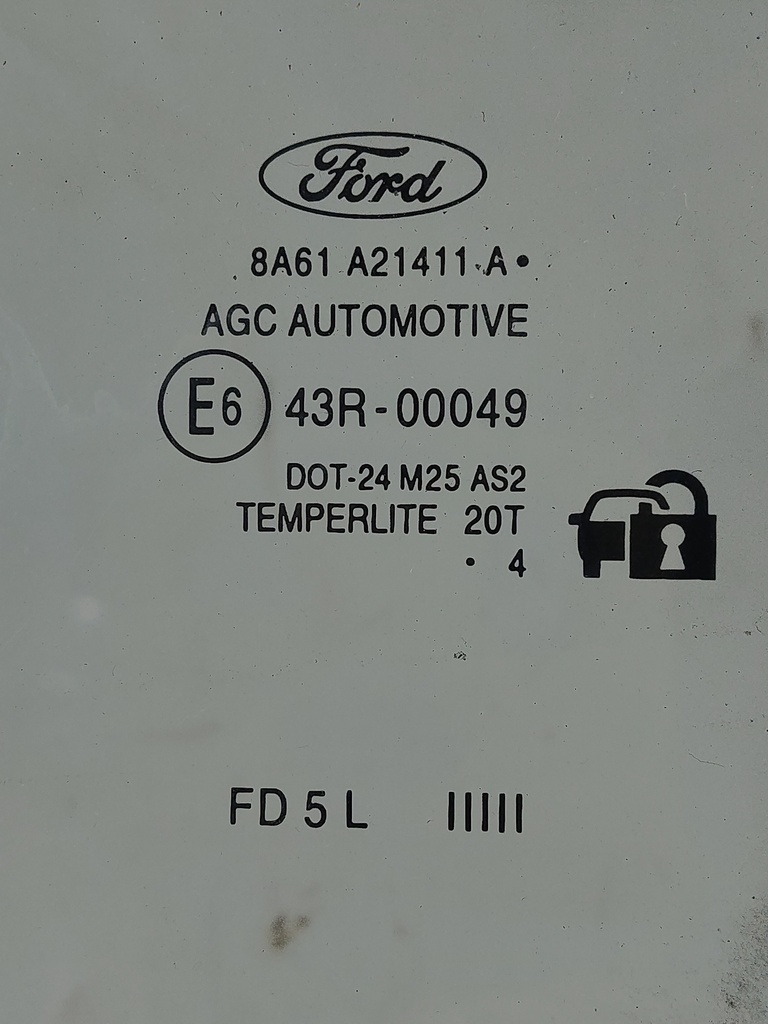 [MTD-540459] Cristal de puerta delantera izquierda Ford Fiesta VI