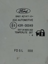 Cristal de puerta delantera izquierda Ford Fiesta VI