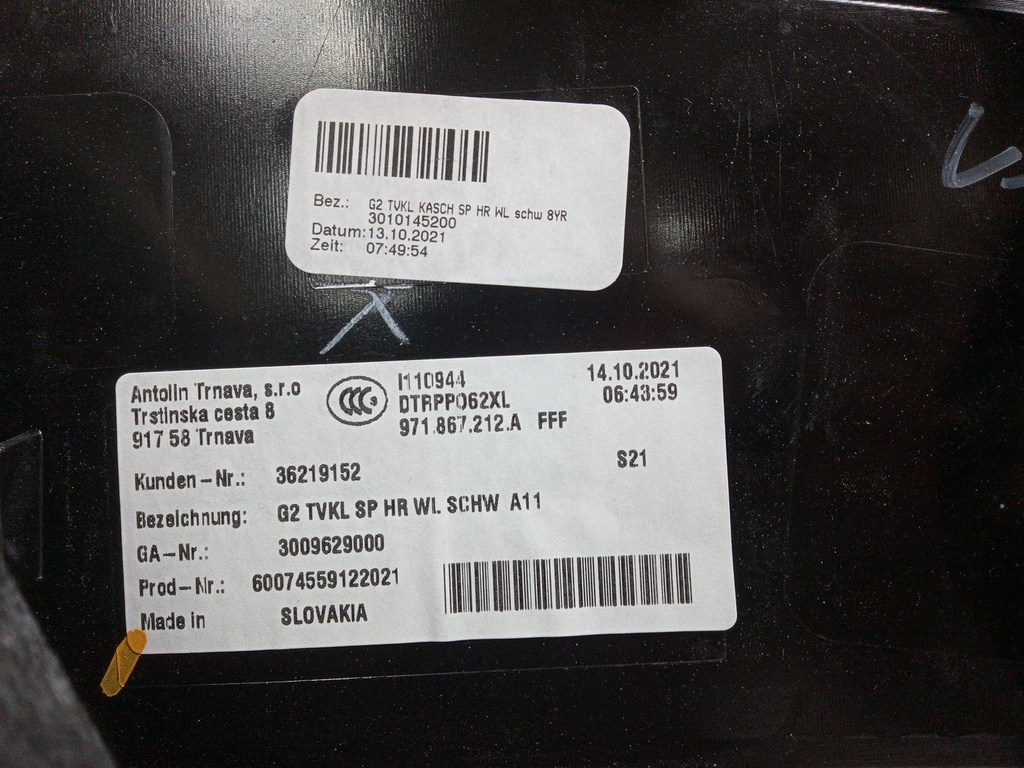 [MTD-499410] Revestimiento de puerta Porsche Panamera 971 2.9 V6 CSZ CSZB 971867212A