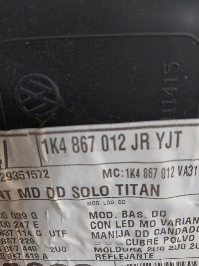[MTD-527930] Revestimiento de puerta VW Golf 2.0 TDI