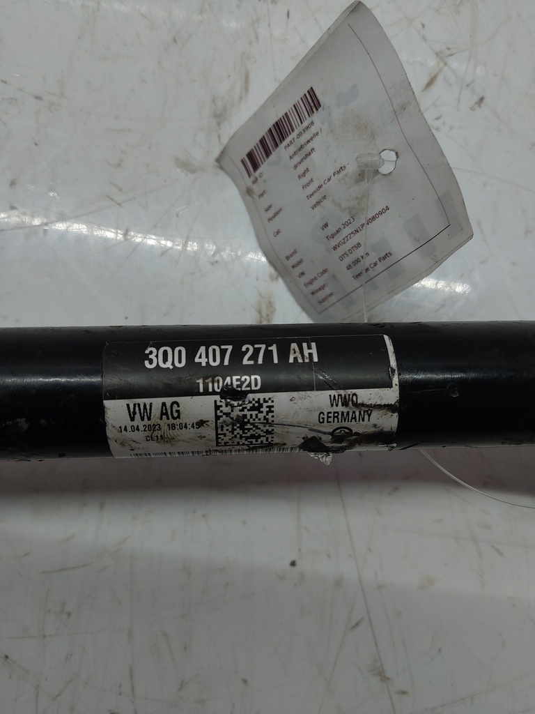 [MTD-501180] Eje de transmisión VW Tiguan 2.0 TDI Diesel DTS DTSB 3Q0407271AH