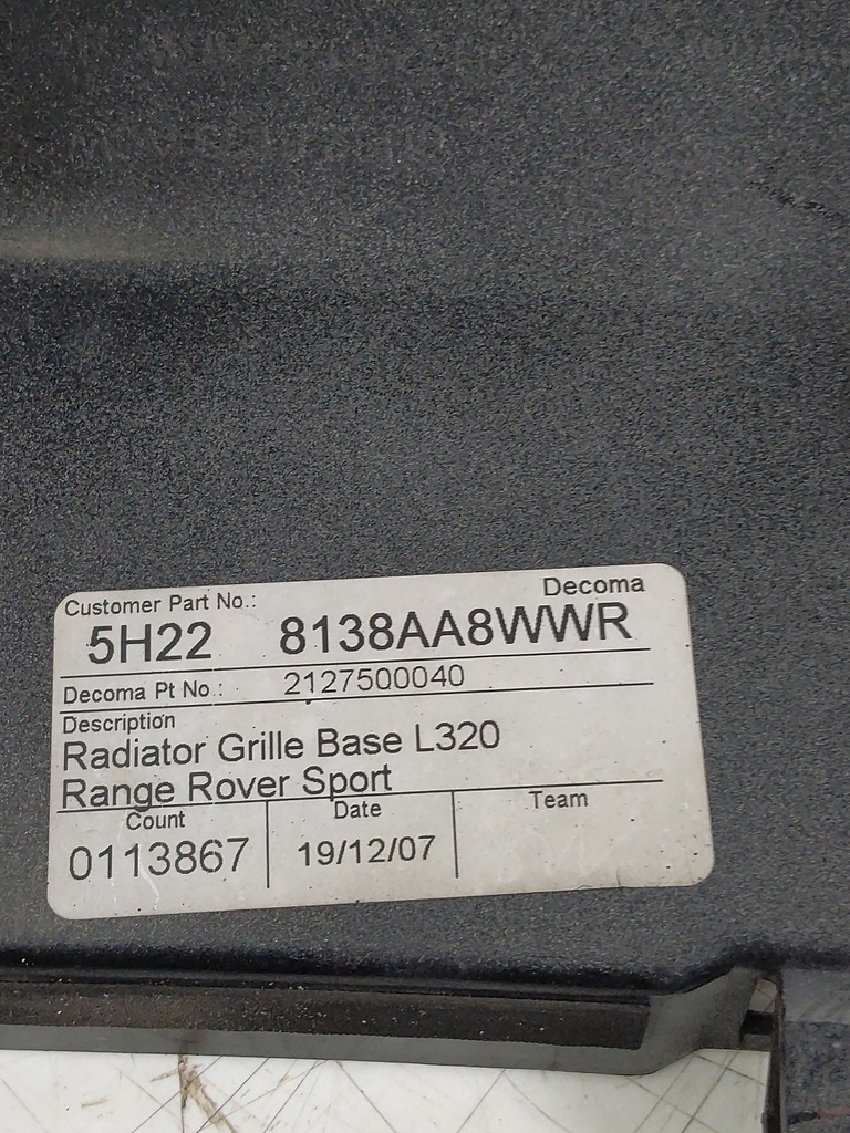 [MTD-523975] Rejilla delantera Land Rover Range Rover Sport I L320 2008 Java Black