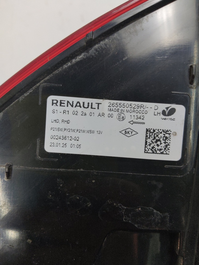 [MTD-520997] Luz trasera Dacia Sandero III 1.0 TCe 90 H4D470 H4D 265550529R