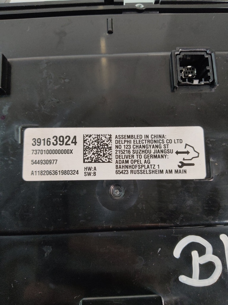[MTD-521320] Sistema de audio MMI Navi CD Opel Insignia B 2.0 CDTI D20DTH D20 LFS 39163924