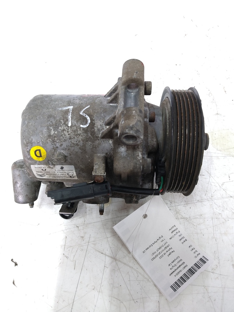 [MTD-519693] Compresor de aire acondicionado Peugeot Partner K9 1.5 BlueHDi YHT DV5RCF YH01 9810349980