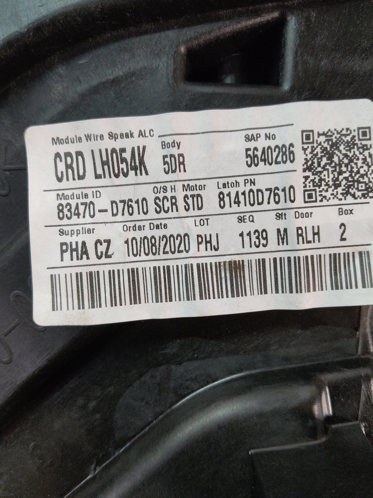 [MTD-520256] Motor del elevalunas Hyundai Tucson 1.6 CRDI Hybrid D4FE 83470-D7610