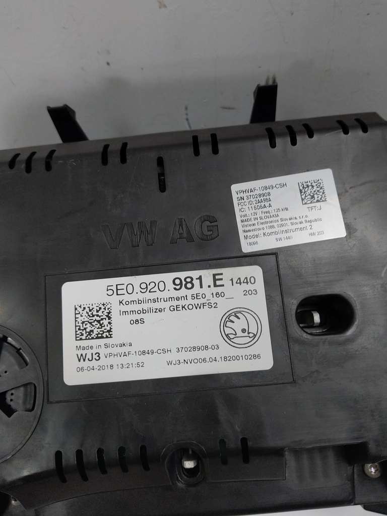 [MTD-522392] Cuadro de instrumentos con velocímetro Skoda Octavia III 5E5 2018 1.6 TDI 85kW 115CV