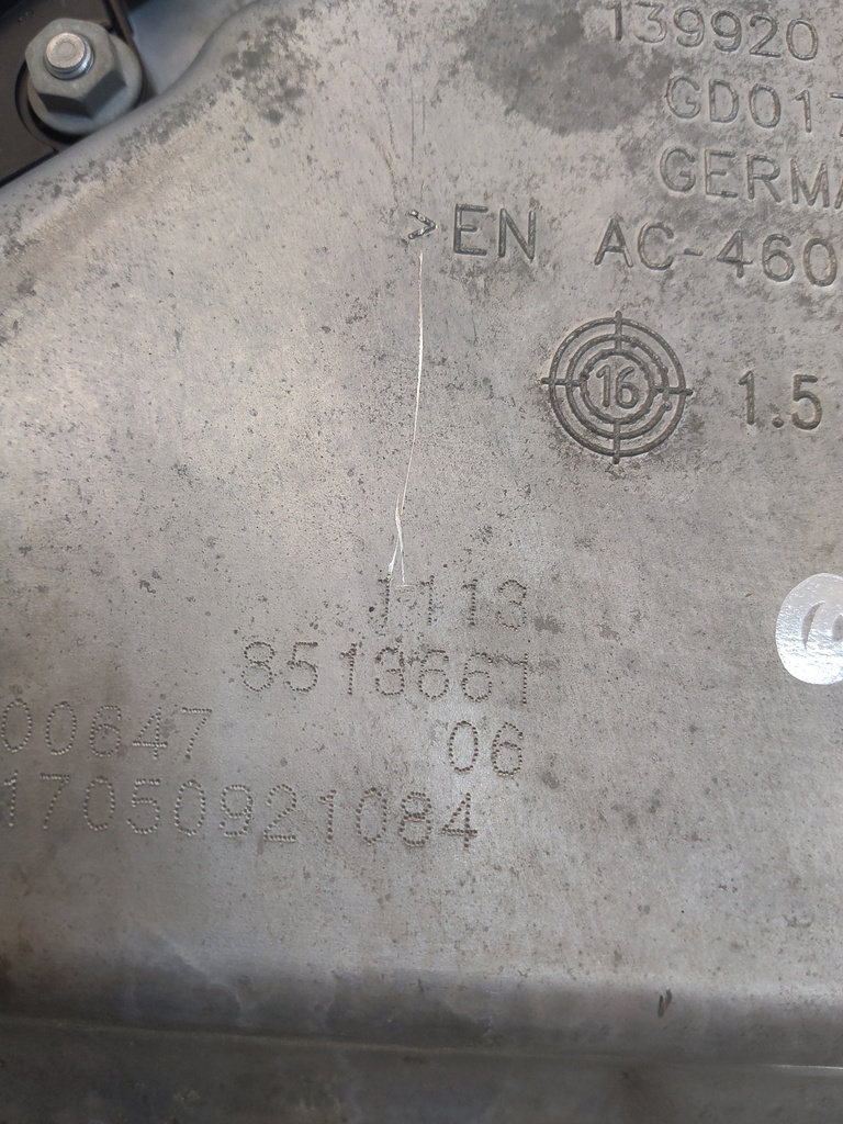 [MTD-525315] Cárter de aceite inferior BMW Serie 3 F30 F31 2017 2.0 diésel 8513661