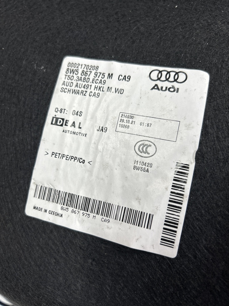 [MTD-498765] Embellecedor del portón trasero Audi A4 8WC 3.0 TDI V6 DMG DMGA 8W5867975M