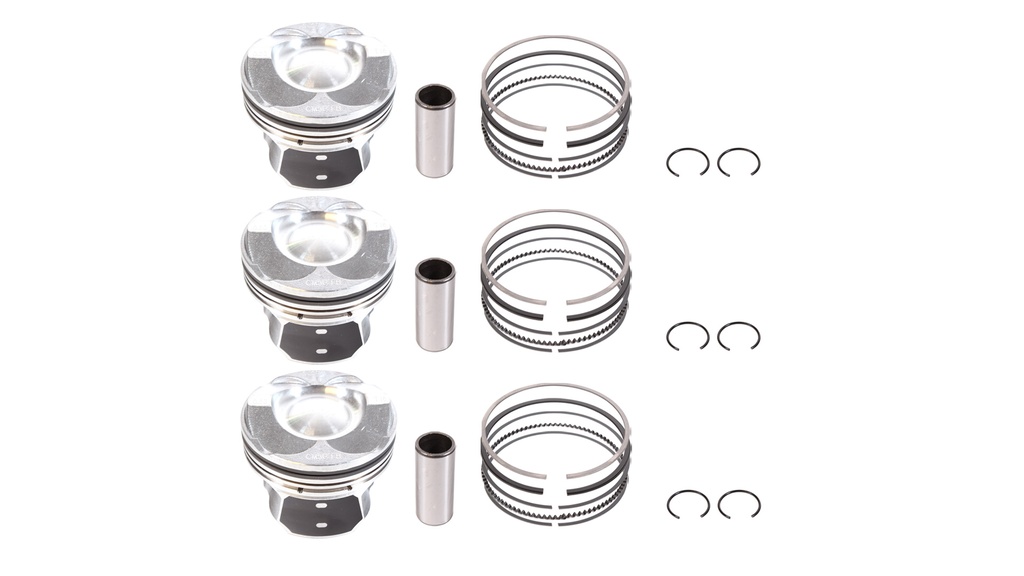 [MTD-314808] 3x Pistones sobredimensionados +0.5 Ford B-Max JK 1.0 EcoBoost M1CA M1CB M1DA