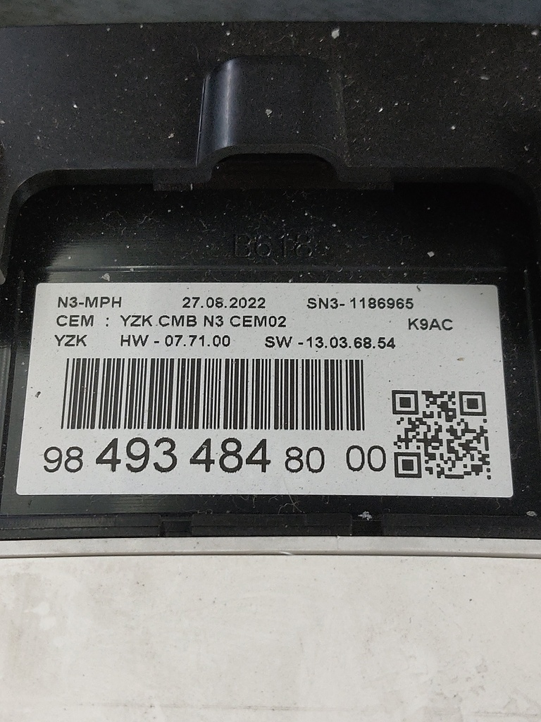 [MTD-531849] Cuadro de instrumentos con velocímetro Citroën Berlingo 2022 YHT DV5RCF 1.5 HDI 9849348480