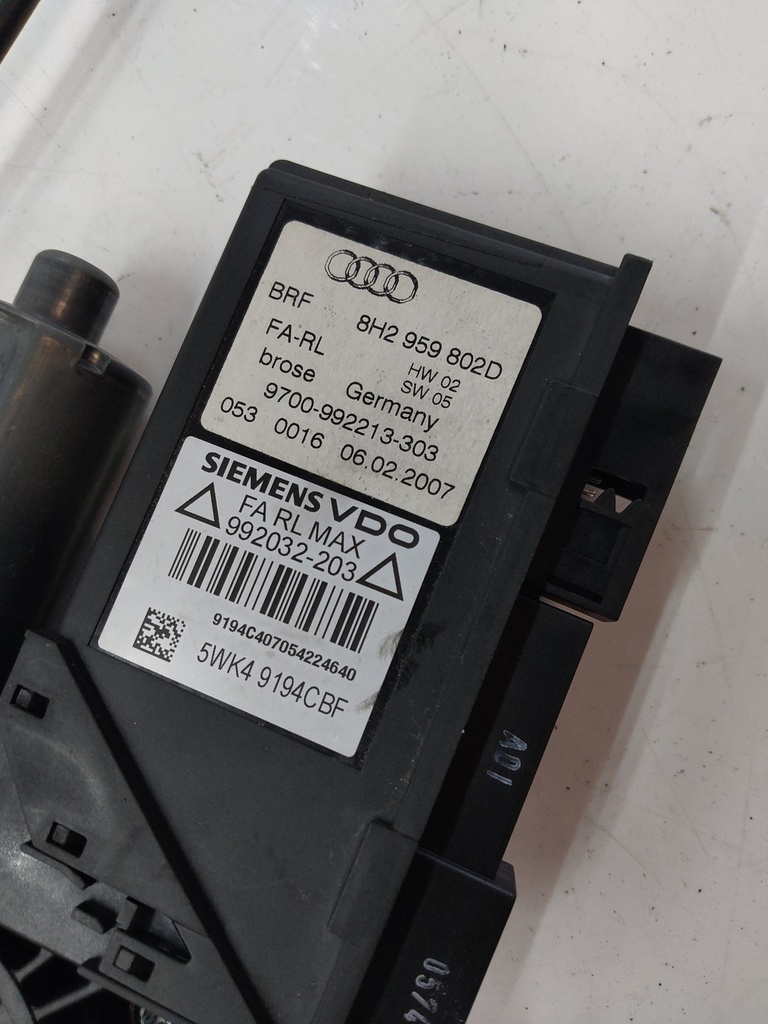 [MTD-532412] Motor de elevalunas Audi A4 B7 8HE 2007 BWE 2.0 TFSI 16V 8H2959802D