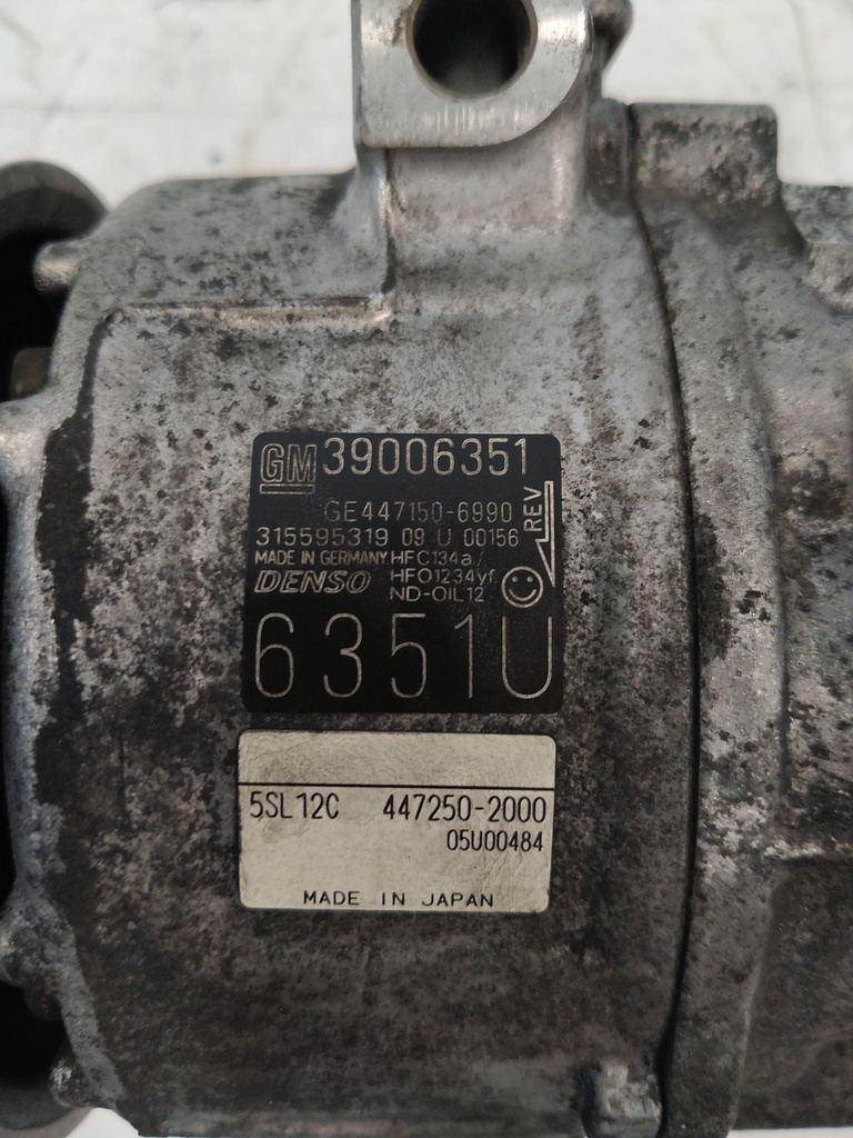 [MTD-522247] Compresor de A/A Opel Corsa E 2017 1.3 CDTI B13DTE 39006351