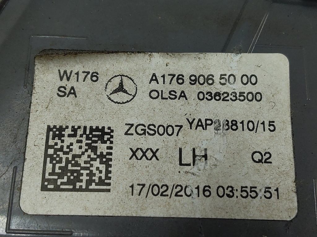 [MTD-535211] Piloto trasero izquierdo Mercedes Clase A W176